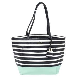Pre Owned Kate Spade Multicolor Lane Dipped Stripe PVC Riley Tote