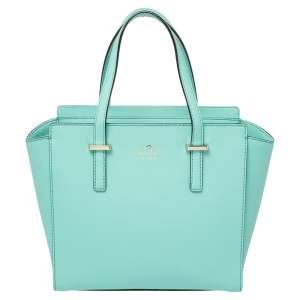 Pre Owned Kate Spade Green Leather Small Cedar Street Hayden Satchel