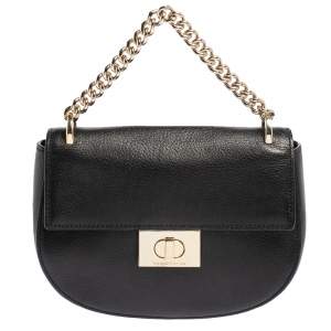 Pre Owned Kate Spade Black Leather Greenwood Place Rita Top Handle Bag