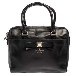 Pre Owned Kate Spade Black Leather Holly Street Ashton Satchel