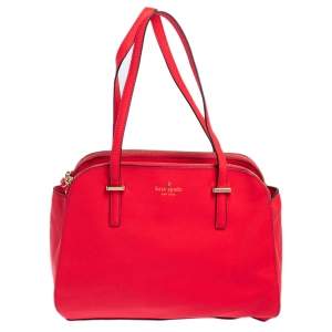 Pre Owned Kate Spade Bright Pink Leather Cedar Street Elissa Satchel