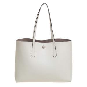 Pre Owned Kate Spade Off White Leather Tote