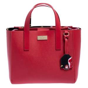 Pre Owned Kate Spade Red Leather Putnam Tote
