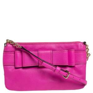 Pre Owned Kate Spade Pink Leather Crossbody Bag