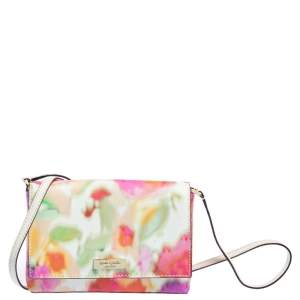 Pre Owned Kate Spade Multicolor Floral Coated Canvas Small Crossbody Bag 