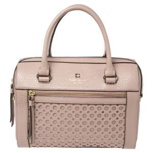 Pre Owned Kate Spade Pink Leather Perri Lane Bubbles Romy Satchel