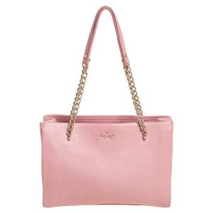 Pre Owned Kate Spade Pink Leather Jordyn Tote