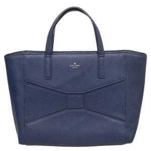 Pre Owned Kate Spade Blue Leather Francisca Tote