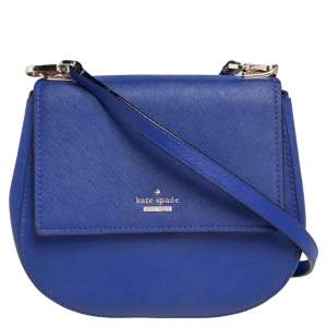 Kate Spade Blue Leather Small Cameron Street Byrdie Crossbody Bag