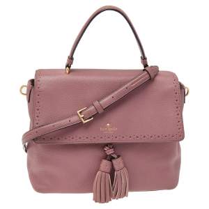 Pre Owned Kate Spade Pink Leather James Street Sparrow Top Handle Bag