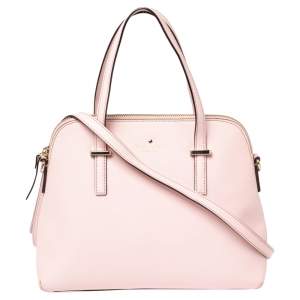Pre Owned Kate Spade Light Pink Saffiano Leather Cedar Street Maise Satchel