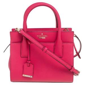 Pre Owned Kate Spade Fuchsia Leather Cameron Street Candace Tote