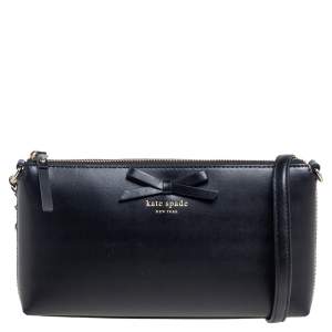 Pre Owned Kate Spade Black Leather Sawyer Street Declan Crossbody Bag