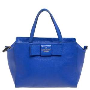 Kate Spade Blue Leather Bow Satchel