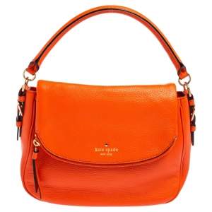 Pre Owned Kate Spade Orange Leather Jackson Medium Shoulder Bag