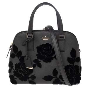 Pre Owned Kate Spade Black Leather Dome Satchel