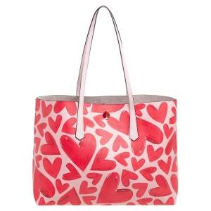 Pre Owned Kate Spade Two Tone Pink Leather Large Molly Ever Fallen Tote