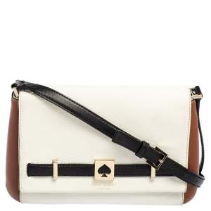 Pre Owned Kate Spade Tricolor Leather Loula Houston Street Crossbody Bag