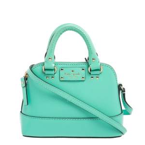 Pre Owned Kate Spade Green Leather Satchel