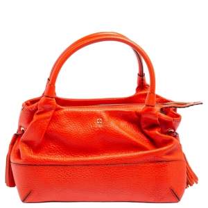 Kate Spade Orange Leather Stevie Southport Avenue Flame Satchel