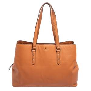 Pre Owned Kate Spade Brown Leather Larchmont Avenue Evangelie Satchel