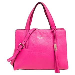 Pre Owned Kate Spade Pink Leather Zip Tote