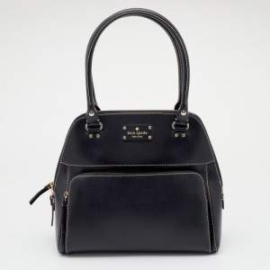 Pre Owned Kate Spade Black Leather Small Maeda Satchel