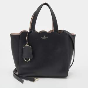 Pre Owned Kate Spade Black Leather Magnolia Street Tote