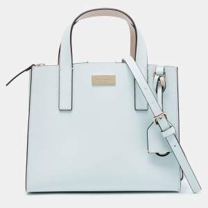 Pre Owned Kate Spade Mint Green Leather Anissa Putnam Drive Tote 