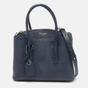 Pre Owned Kate Spade Blue Leather Margaux Satchel