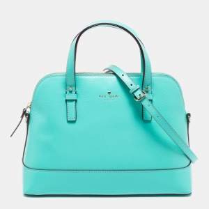 Pre Owned Kate Spade Mint Green Leather Cedar Street Maise Satchel 