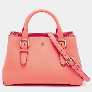 Pre Owned Kate Spade Coral Orange Leather Cove Street Airel Tote