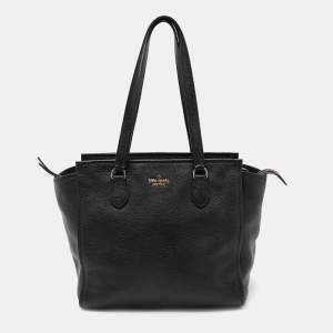 Pre Owned Kate Spade Black Leather Small Jackson Street Hayden Tote