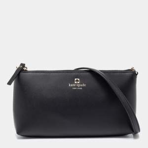 Pre Owned Kate Spade Black Leather Sawyer Street Declan Shoulder Bag