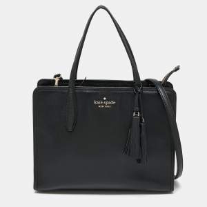 Pre Owned Kate Spade Black Leather Rowe Tote