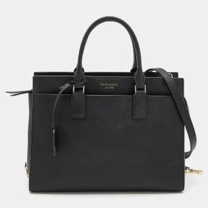 Pre Owned Kate Spade Black Leather Cameron Street Candace Tote
