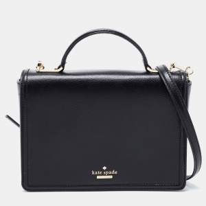 Pre Owned Kate Spade Black Leather Patterson Shoulder Bag