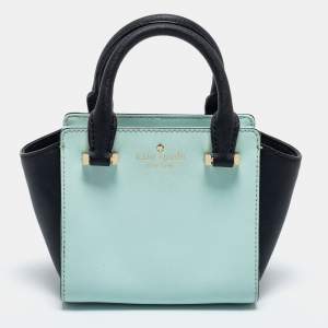 Kate Spade Green/Black Leather Tote