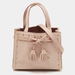 Kate Spade Pink Leather Small Studded Hayes Street Sam Tote