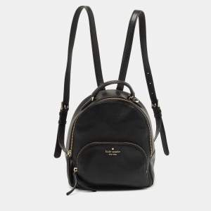 Kate Spade Black Leather Jackson Backpack