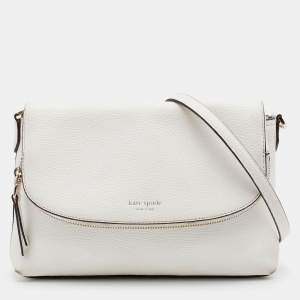 Kate Spade Off White Leather Polly Convertible Flap Crossbody Bag