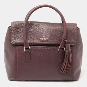 Pre Owned Kate Spade Burgundy Leather Nicola Chester Satchel