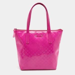 Kate Spade Pink Embossed Patent Leather Tote