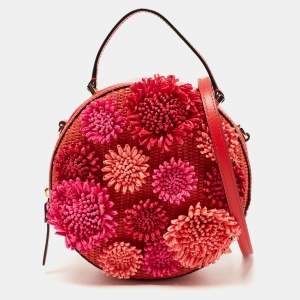 Pre Owned Kate Spade Red Leather Montigo Avenue Circle Satchel