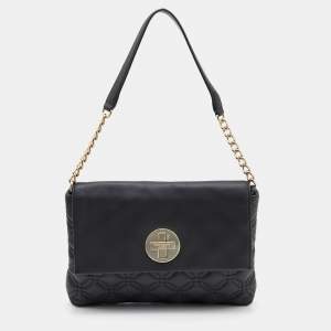 Kate Spade Black Quilted Leather Astor Court Flap Shoulder Bag