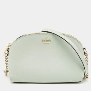 Kate Spade Green Leather Spencer Zip Crossbody Bag