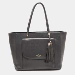 Kate Spade Black Leather Longacre Court Cal Tote