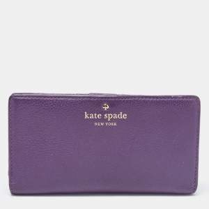 Kate Spade Purple Leather New York Staci Bifold Wallet