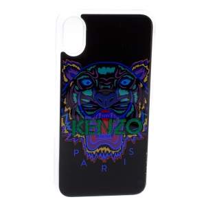 Kenzo Multicolor Black PVC Tiger Print iPhone X Case