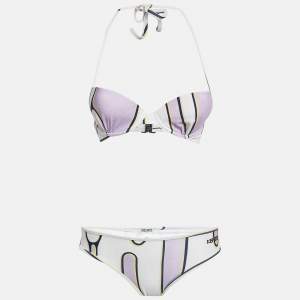 Kenzo Light Purple Printed Jersey Push-Up Bikini M